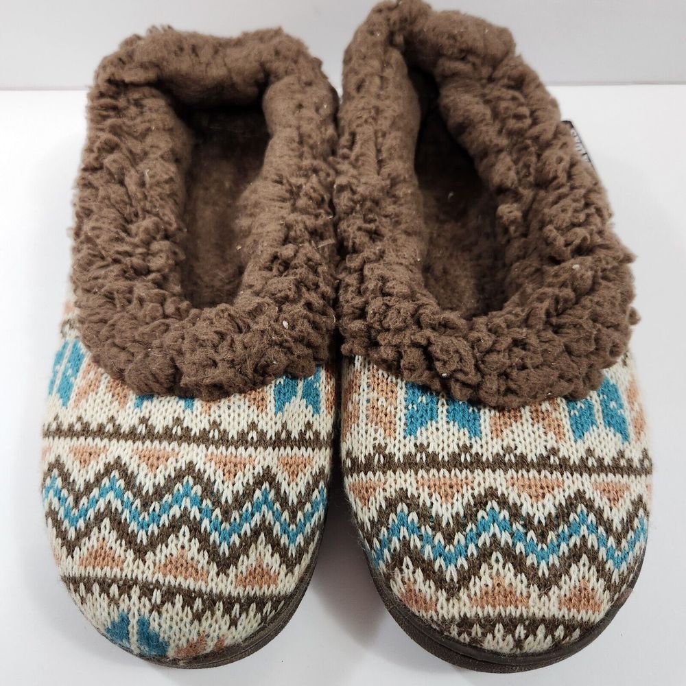 Muk Luks Women’s Size Large 9-10 Brown Fury Lined Slippers Pre-owned